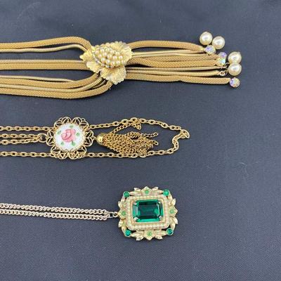 .187. Gold Tone Necklaces