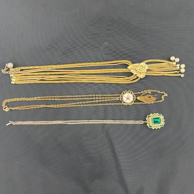 .187. Gold Tone Necklaces