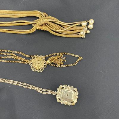 .187. Gold Tone Necklaces