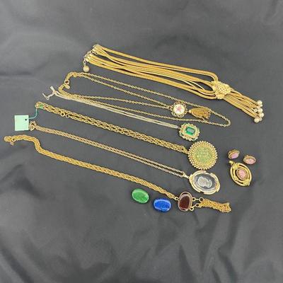 .187. Gold Tone Necklaces
