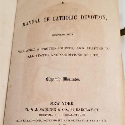Lot #70  Fantastic Antique Catholic Prayerbook - published 1867 - a beauty!