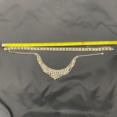 .189. Five Vintage Rhinestone Necklaces