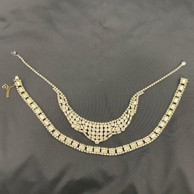 .189. Five Vintage Rhinestone Necklaces