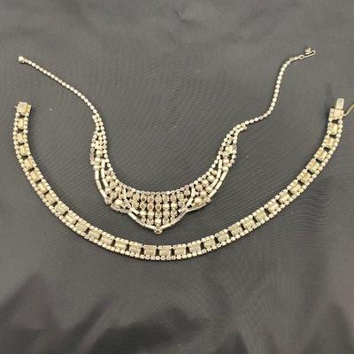 .189. Five Vintage Rhinestone Necklaces