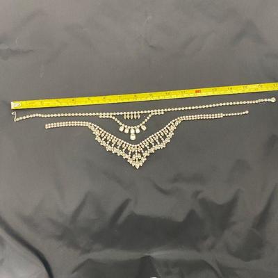 .189. Five Vintage Rhinestone Necklaces