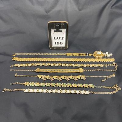 .190. Marked and Unmarked Gold Tone Necklaces