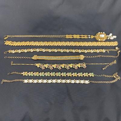 .190. Marked and Unmarked Gold Tone Necklaces