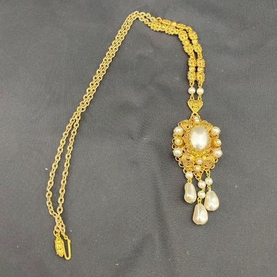 .190. Marked and Unmarked Gold Tone Necklaces