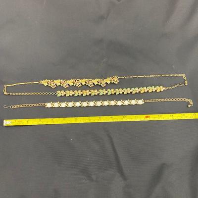 .190. Marked and Unmarked Gold Tone Necklaces