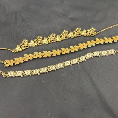 .190. Marked and Unmarked Gold Tone Necklaces