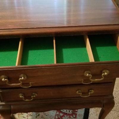 Lot #77  Queen Anne Style Silver Cabinet - 4 drawers