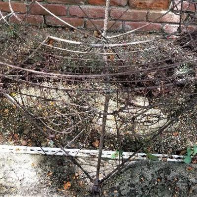 Lot #78  Antique Victorian Wire Work Plant Stand - 19th century