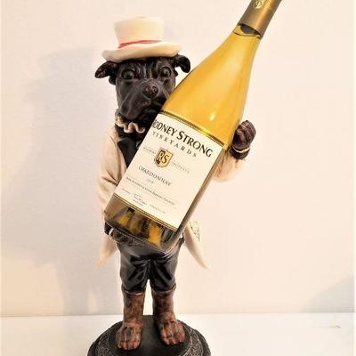 Lot #81  Decorative Contemporary Bulldog Liquor Bottle holder