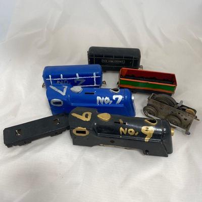 .196. Hand Painted Train Set