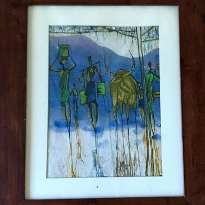 Framed African Batik