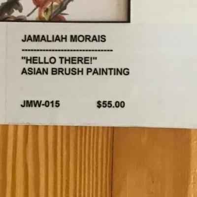 Lot #142 Asian Brush Painting Jamaliah Morais 