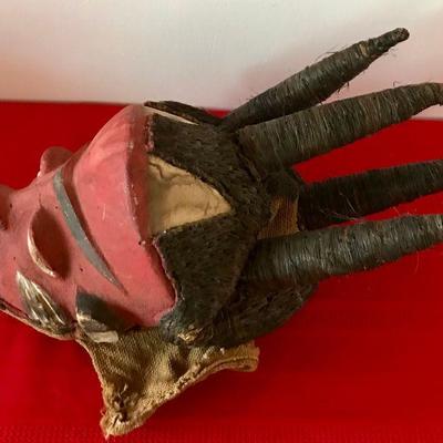 Red African (Congo) Mask