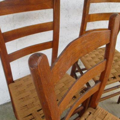 Lot 88 - Set of Four Vintage Cane Weave  Chairs