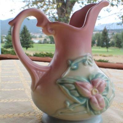 Lot #47: Pair of Mid Century Modern Pink and Blue HULL ART POTTERYâ„¢ Hand Painted Creations