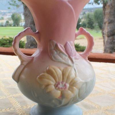 Lot #47: Pair of Mid Century Modern Pink and Blue HULL ART POTTERYâ„¢ Hand Painted Creations