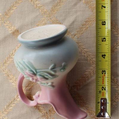 Lot #47: Pair of Mid Century Modern Pink and Blue HULL ART POTTERYâ„¢ Hand Painted Creations