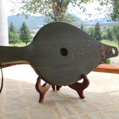 Lot #48: Vintage Hand Painted Fireplace Bellow Mid Century Modern