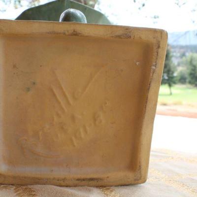 Lot #49: Vintage ROSEVILLEâ„¢ Hand Painted Mid Century Modern Vase
