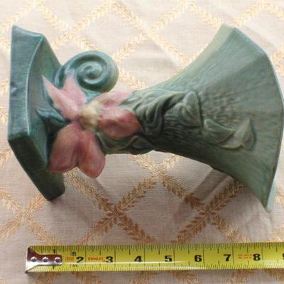 Lot #49: Vintage ROSEVILLEâ„¢ Hand Painted Mid Century Modern Vase