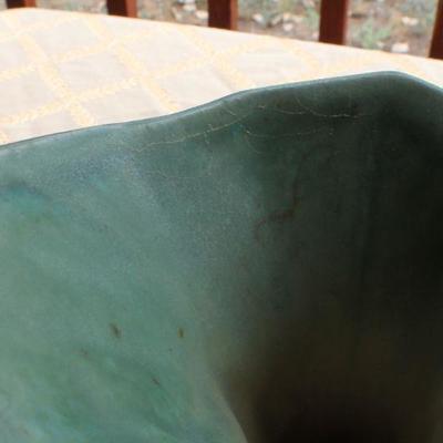 Lot #49: Vintage ROSEVILLEâ„¢ Hand Painted Mid Century Modern Vase
