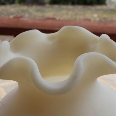 Lot #50: Vintage FENTONâ„¢ Hand Painted SIGNED Artist Glassware Vase