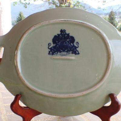 Lot #53: Vintage Large Blue and White Platter