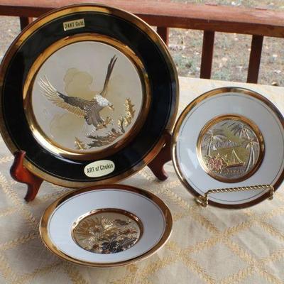 Lot #56: (3) Vintage CHOKIN Art Plates Assorted 