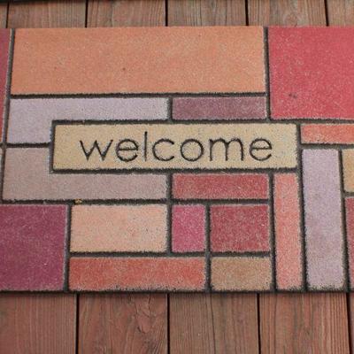 Lot #58: Pair of (2) Colorful WELCOME Mats {Each is 30" x 18"}