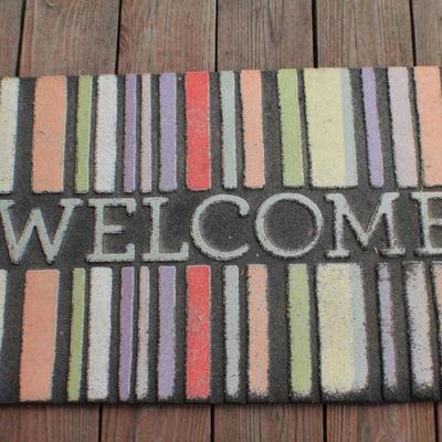 Lot #58: Pair of (2) Colorful WELCOME Mats {Each is 30" x 18"}