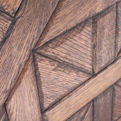 Lot #63: Pair of Vintage Wood Cross Cut Design Table Tops / Accent Boards