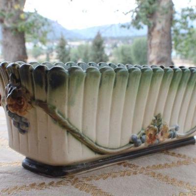 Lot #67: Vintage WELLER WAREâ„¢ Hand Painted Mid Century Modern Planter
