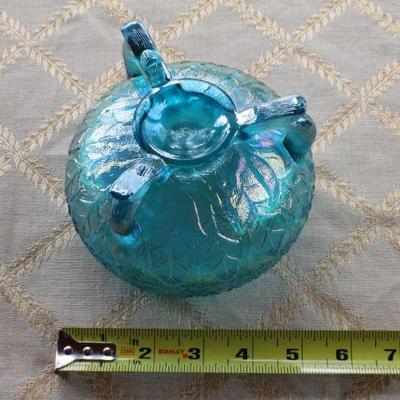 Lot #68: Vintage Blue FENTONâ„¢ Art Glass 3-Leg Bowl