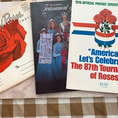 #93    1976 TOURNAMENT OF ROSES PARADE PROGRAMS & TICKET BI-CENTENIAL