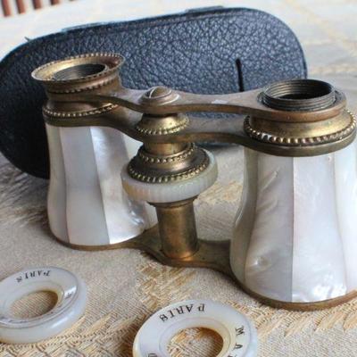 Lot #74: Pair of Antique Opera Binoculars (smaller set needs repair)