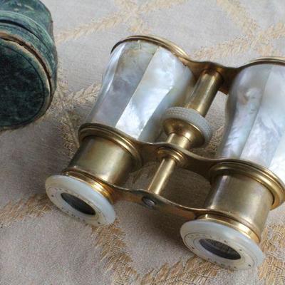 Lot #74: Pair of Antique Opera Binoculars (smaller set needs repair)