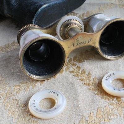 Lot #74: Pair of Antique Opera Binoculars (smaller set needs repair)
