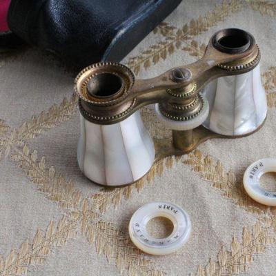 Lot #74: Pair of Antique Opera Binoculars (smaller set needs repair)