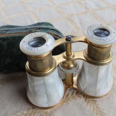 Lot #74: Pair of Antique Opera Binoculars (smaller set needs repair)
