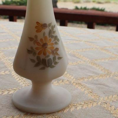 Lot #84: Vintage FENTONâ„¢ Hand Painted Thin Vase SIGNED by Artist