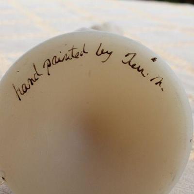 Lot #84: Vintage FENTONâ„¢ Hand Painted Thin Vase SIGNED by Artist