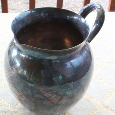 Lot #88: Vintage WILCOXâ„¢ #792 Form Silver Plated Large Pitcher w/ Original Patina 