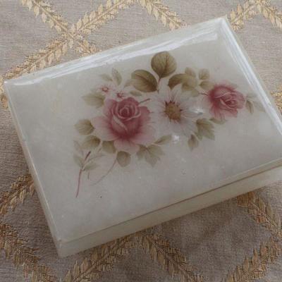 Lot #89: Vintage Italian Marble Jewelry/Trinket Box