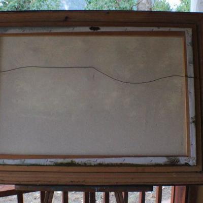 Lot #92: Vintage Large Oil Painting SIGNED 42" x 31"