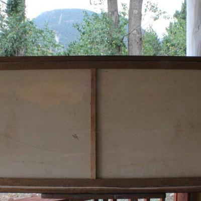 Lot #93: Vintage Large Oil Painting SIGNED of Colorado Mountains 50.5" x 26.5" 