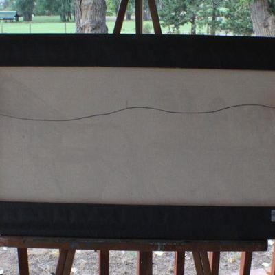 Lot #97: Vintage Ted De Grazia Oil Painting Framed 32" x 17" 